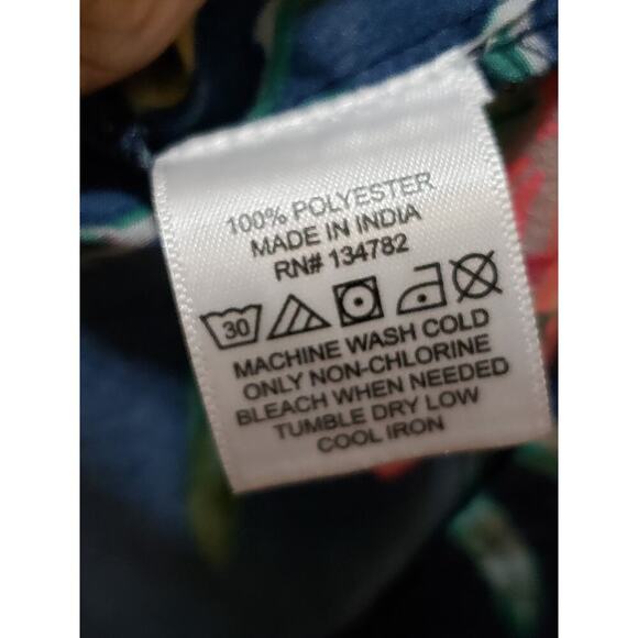 Hint of Blush Women's Off-Shoulder Floral Romper Size M Navy 100% Polyester - Picture 10 of 11